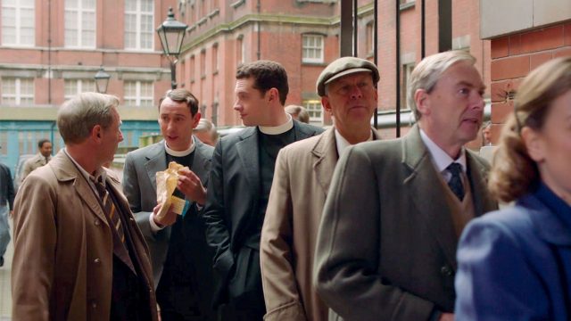 Robson Green, Al Weaver and Tom Brittney in Grantchester, Season 5: Episode 5