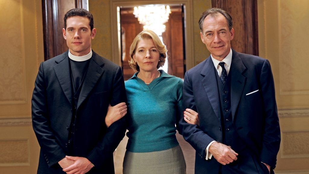 Tom Brittney, Jemma Redgrave and Dominic Mafham in Grantchester on MASTERPIECE on PBS