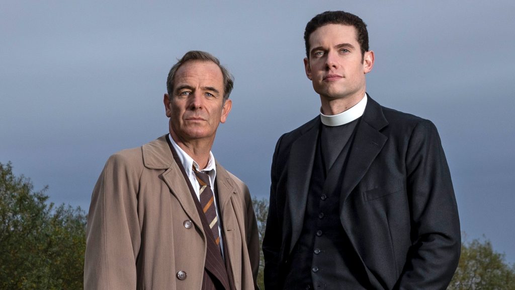 Robson Green and Tom Brittney in Grantchester on MASTERPIECE on PBS