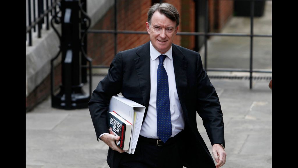 Peter Mandelson British Labour Party politician, 2012