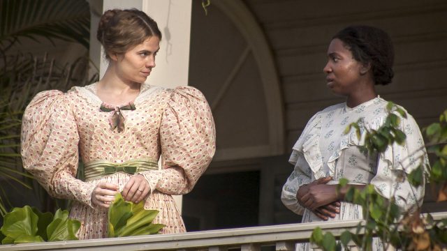 Hayley Atwell (Caroline) and Tamara Lawrance (July) in The Long Song