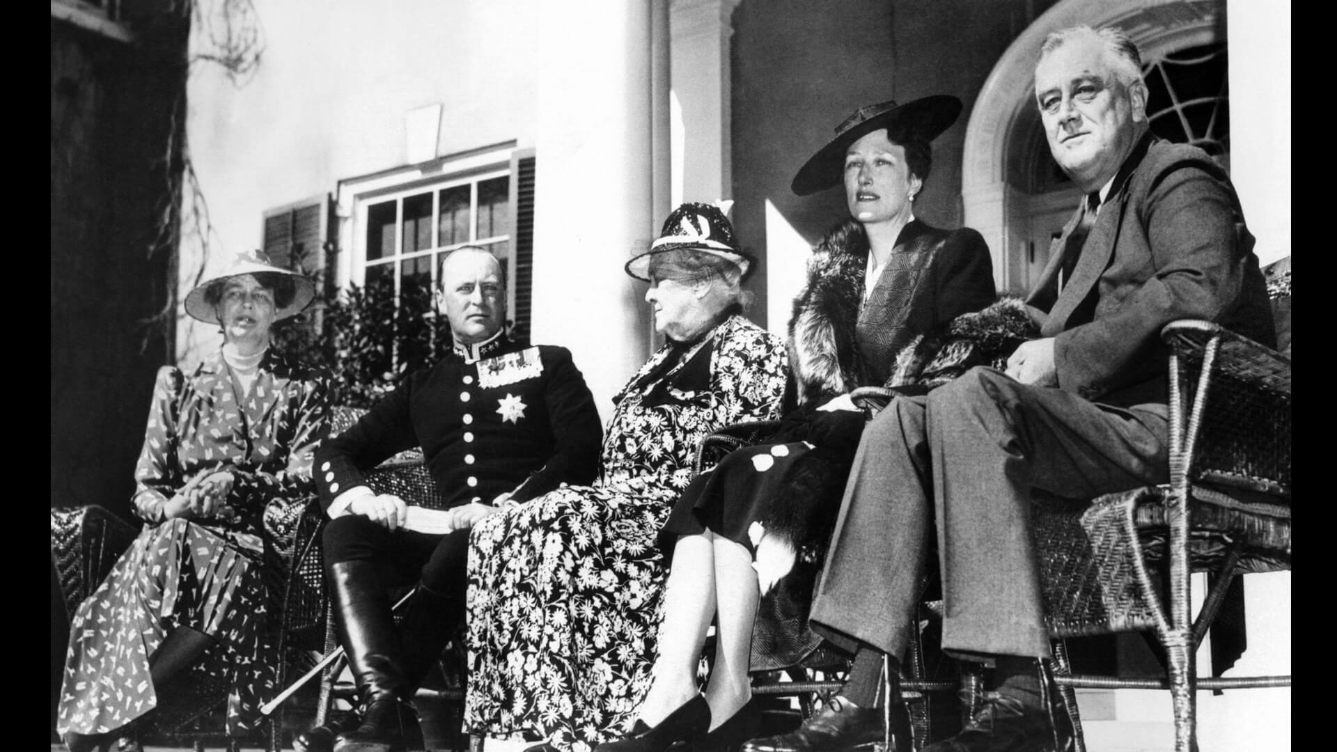 Franklin D. Roosevelt entertained Crown Prince Olav and Crown Princess Martha of Norway