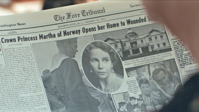 Mocked up newspaper headline about Norway's Princess Martha for the mini-series, Atlantic Crossing.