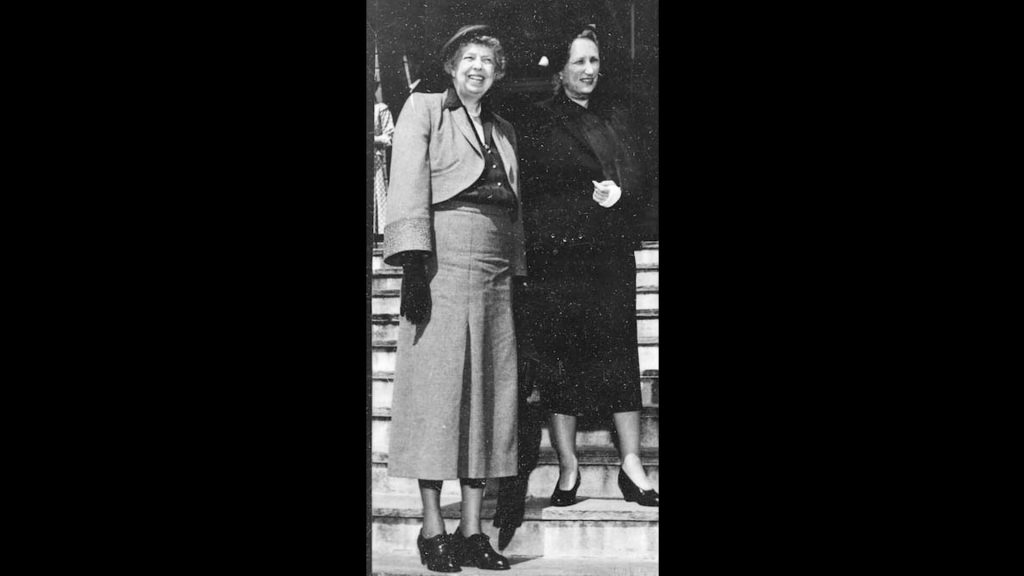 Eleanor Roosevelt with Norway's Crown Princess Martha in 1940s.