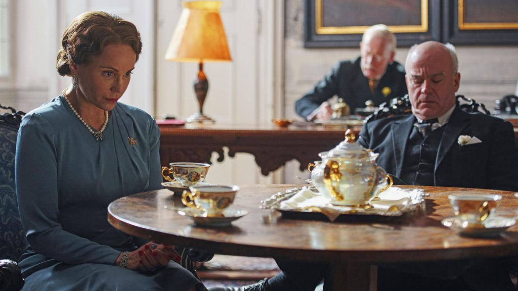 Actress Sofia Helin as Crown Princess Martha of Norway in a scene from Atlantic Crossing.