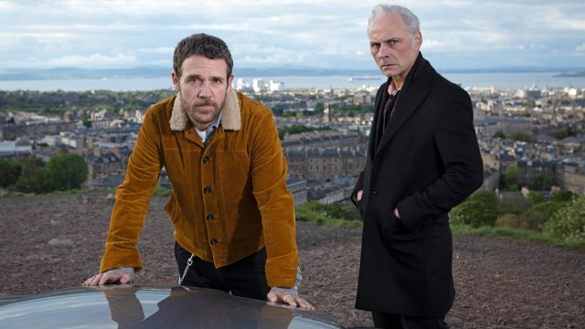 Actors Jamie Sives and Mark Bonnar in a scene from Guilt.