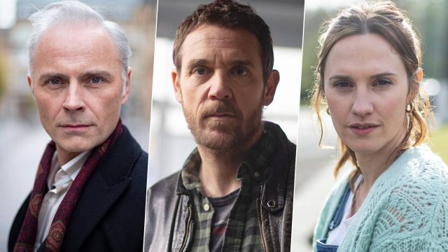 Mark Bonnar, Jamie Sives and Ruth Bradley in Guilt