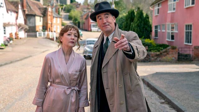 Lesley Manville and Tim McMullan in Magpie Murders