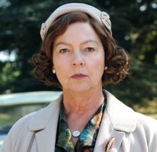 Actress Tessa Peake-Jones as Mrs. Maguire in the TV mystery series, Grantchester.