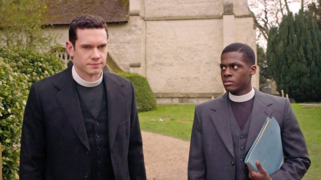 Tom Brittney and Ahmed Elhaj in Grantchester Season 6