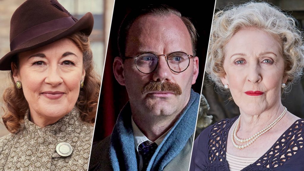 Dorothy Atkinson, Will Thorp, and Patricia Hodge in All Creatures Great and Small, Season 2