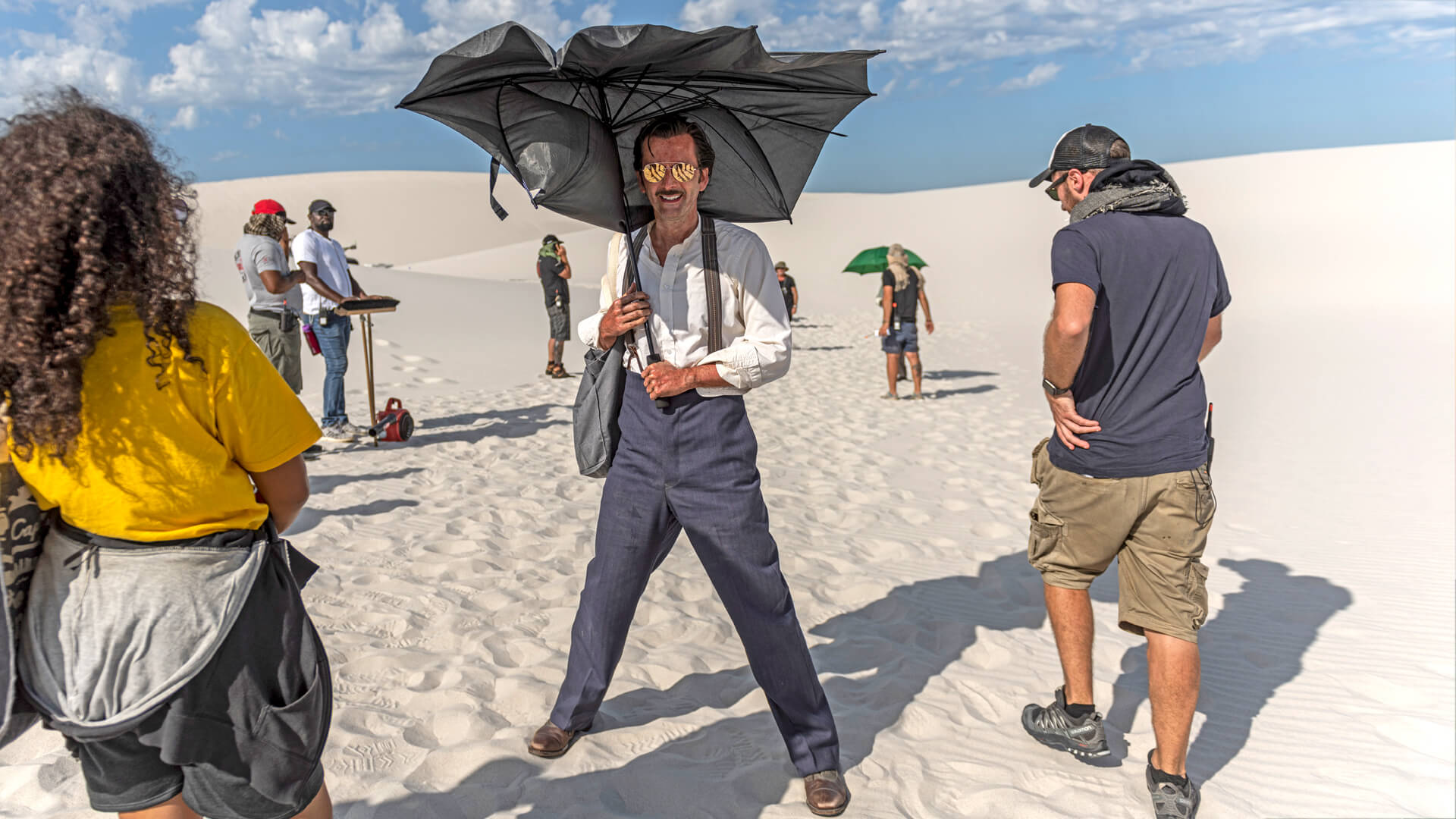 Actor David Tennant on set as Phileas Fogg in Around the World in 800 Days on MASTERPIECE PBS