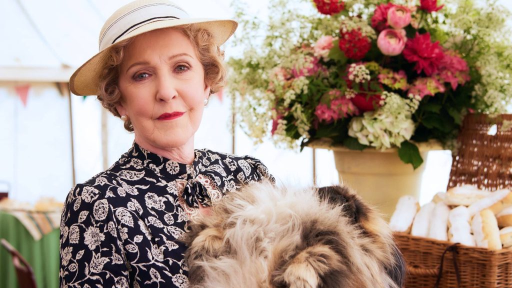 Patricia Hodge as Mrs. Pumphrey in All Creatures Great and Small on MASTERPIECE on PBS