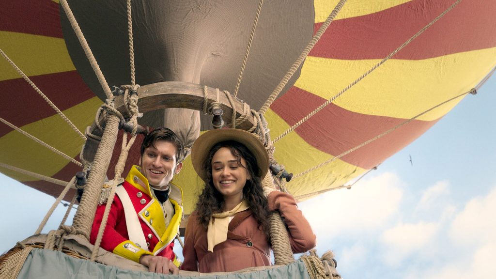 Actor Tom Weston-Jones as Colonel Lennox and Rose Williams as Charlotte Heywood in Season 2 of Sanditon on MASTERPIECE on PBS.