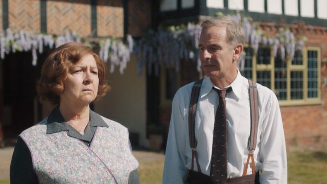 Tessa Peake-Jones and Robson Green in Grantchester Season 7