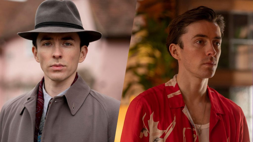 Actor Matthew Beard as James Fraser and James Taylor in Magpie Murders on PBS MASTERPIECE