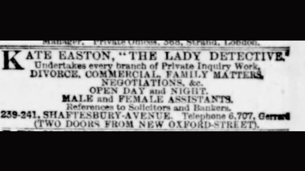 Advertisement from The Daily Telegraph, September 17, 1907