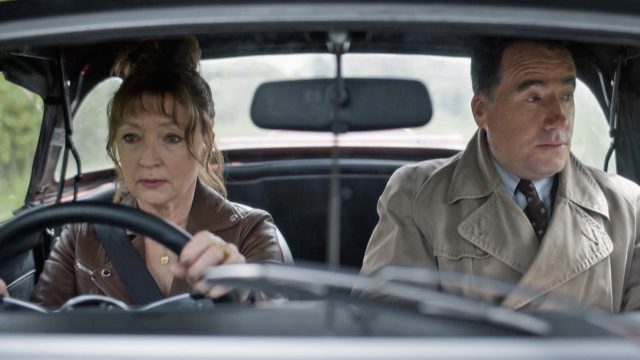 Lesley Manville and Tim McMullan in Magpie Murders