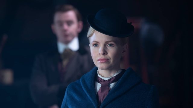 Evan McCabe and Kate Phillips in Miss Scarlet and The Duke Season 3