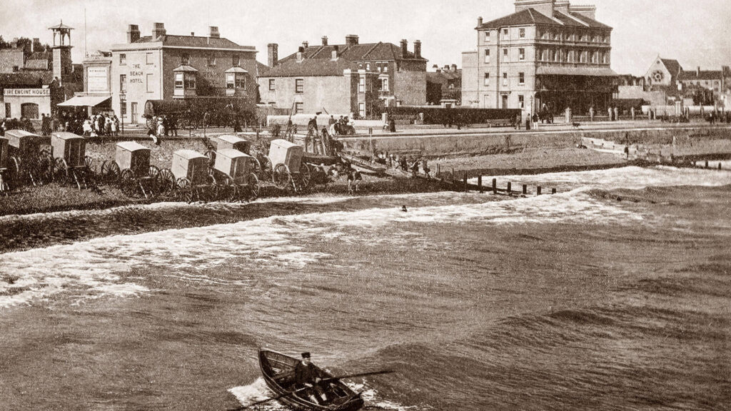 Historic photo of Bognor Regis resort in West Sussex England, mid 1800s.
