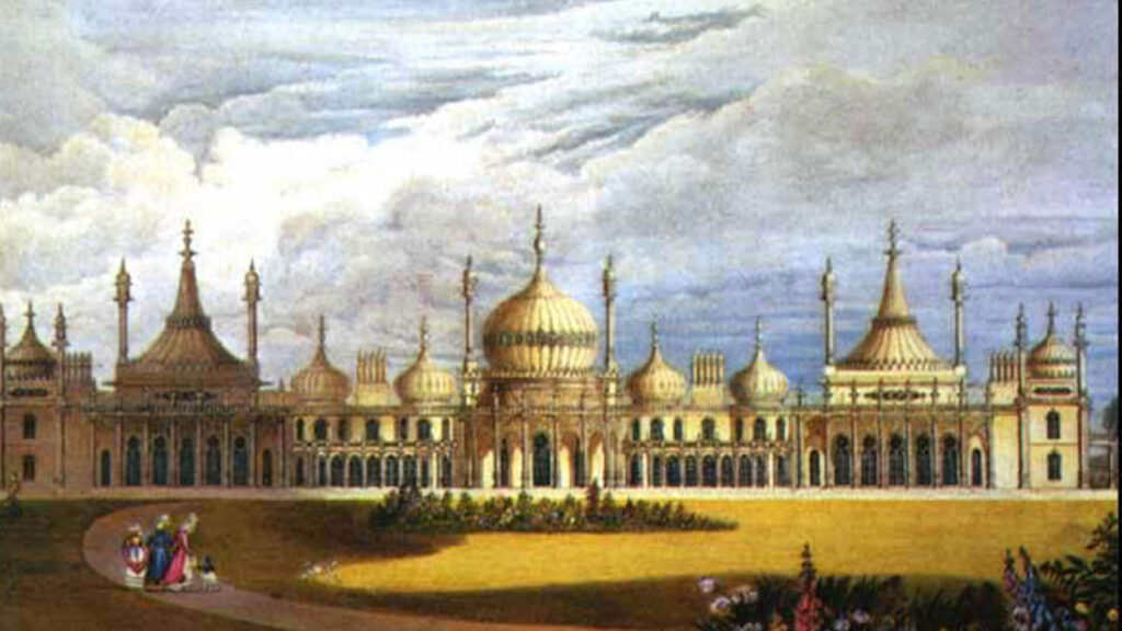 Painting of the Royal Pavilion in Brighton, England.