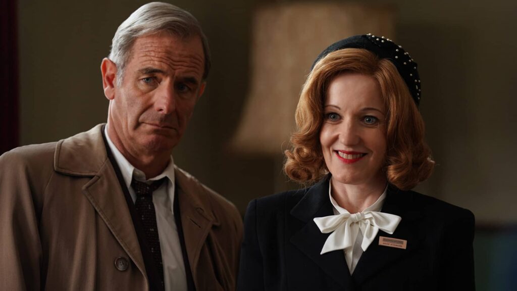 Robson Green (Geordie Keating) and Kacey Ainsworth (Cathy Keating) in Grantchester Season 8