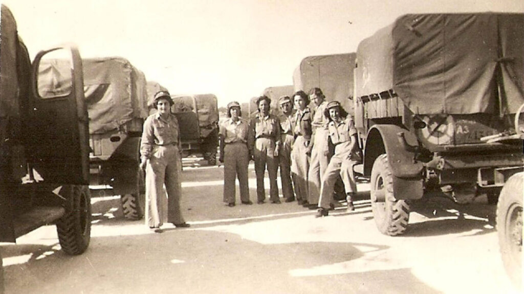 Photo of British women in the Auxiliary Territorial Service during WW2.