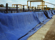 tarp over concrete