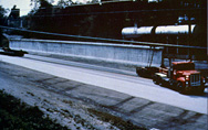 concrete beam on truck