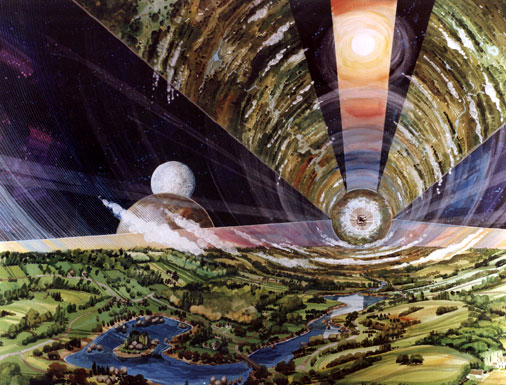 1970s rendering of space colony