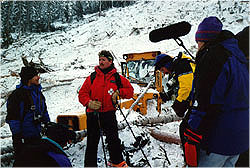 Ski Patrol at bottom of Loveland slide