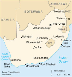 South Africa map