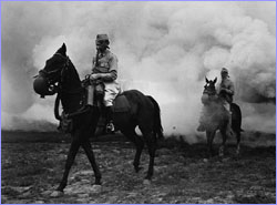 Cavalry in mist of gas