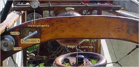 Cockpit view of Blériot XI