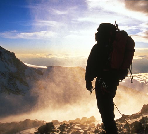 climber on Denali