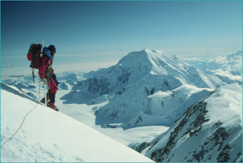 climber on Denali