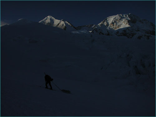 climber on the mountainside