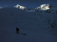 climber on the mountainside