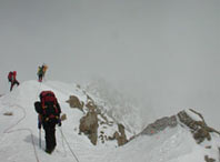 Climbers on the mountainside