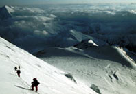 Climbers on the mountainside