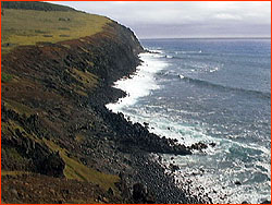 Photo of Easter Island bluff south of Hanga Roa on the road to Rano Kau