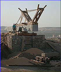 Obelisk in position