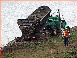 Reinforcing a levee