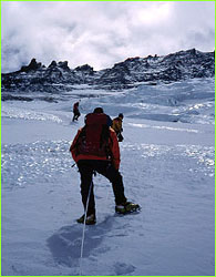 david climbing the Lhotse face