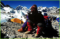 climber with mug