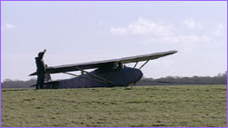 Replica preparing for flight