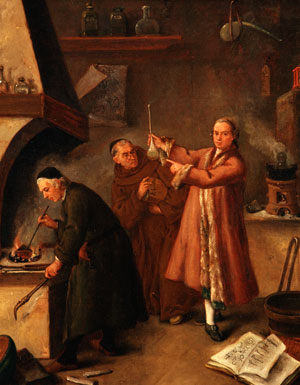 Painting of alchemists