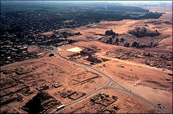 Giza Plateau from top of pyramid