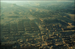 Aerial view of tomb area