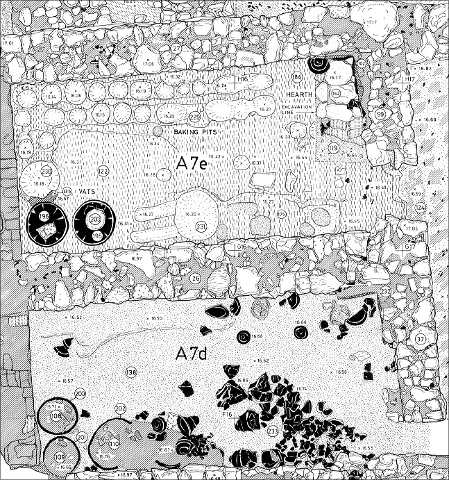 Diagram of Bakery Excavation